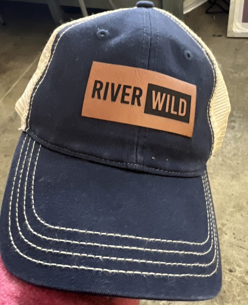 leather patch on a hat